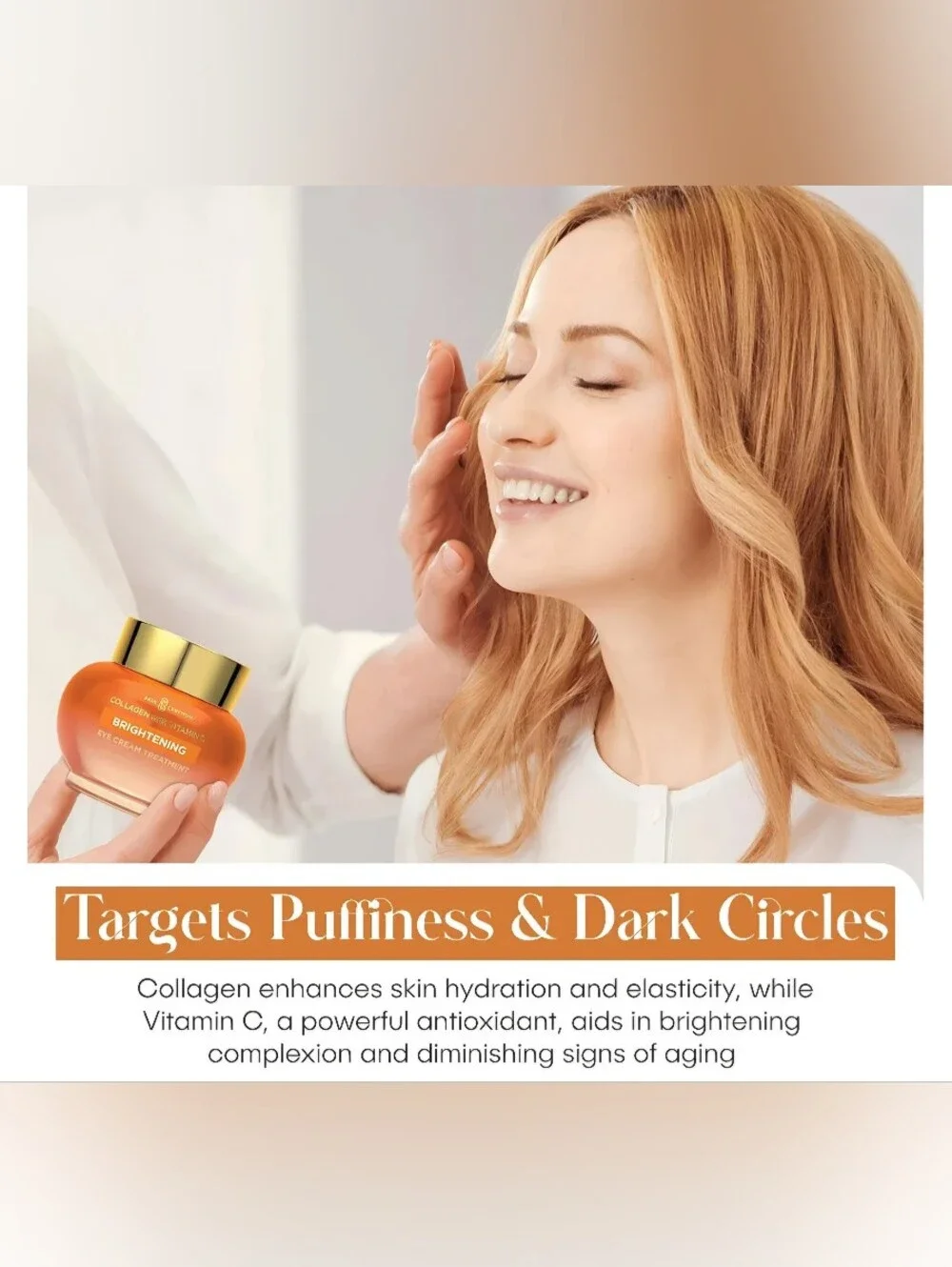 Skin Ceremony Brightening Orange Eye Cream Treatment with Vitamin C NiB